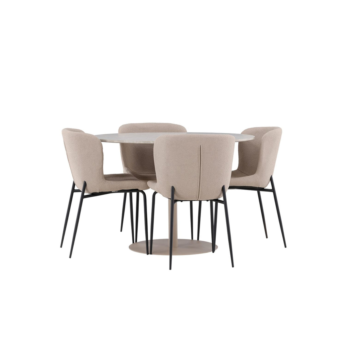 Lycke, Modesto Rund matgrupp Beige,Svart, Beige, ⌀110
