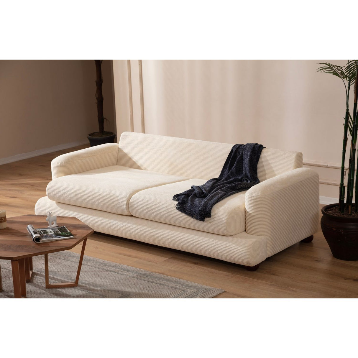 Muscat (200 x 105 x 90 cm) Beige 2-sitssoffa
