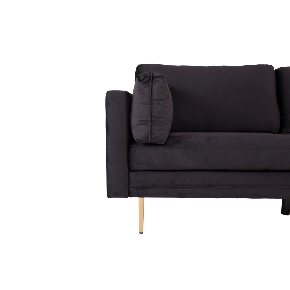 Boom 3-sitssoffa Svart, Polyestersammet