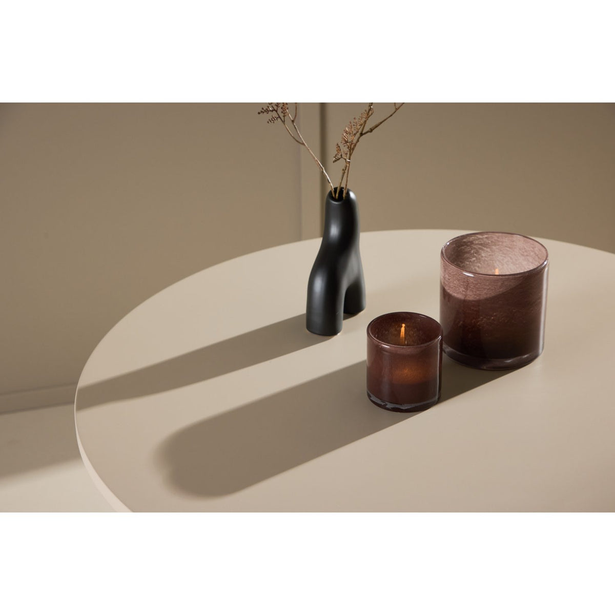 Olivia Soffbord Beige, ⌀80