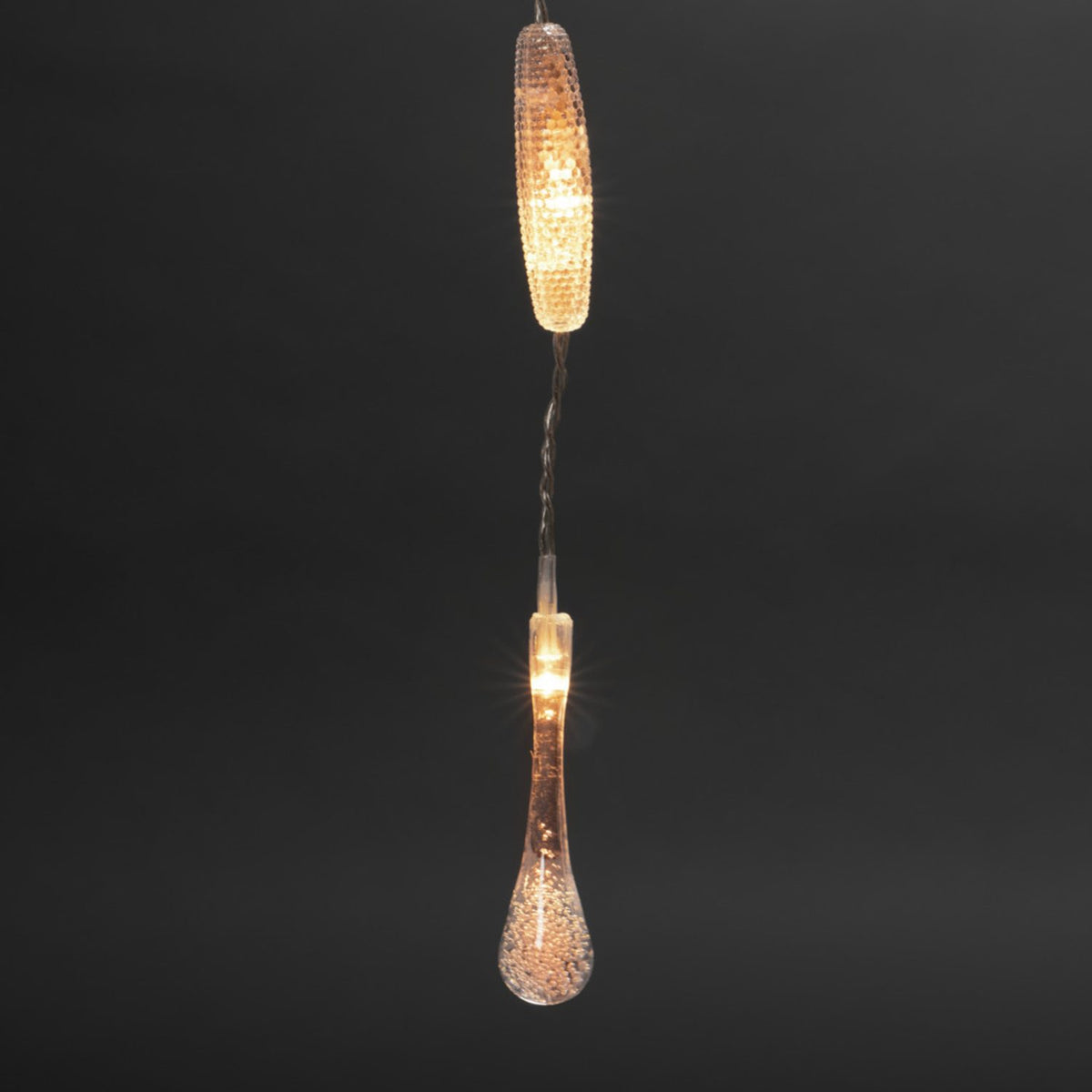 Gardin Droppar LED Ljusslinga Ute 200x200 cm, Amber
