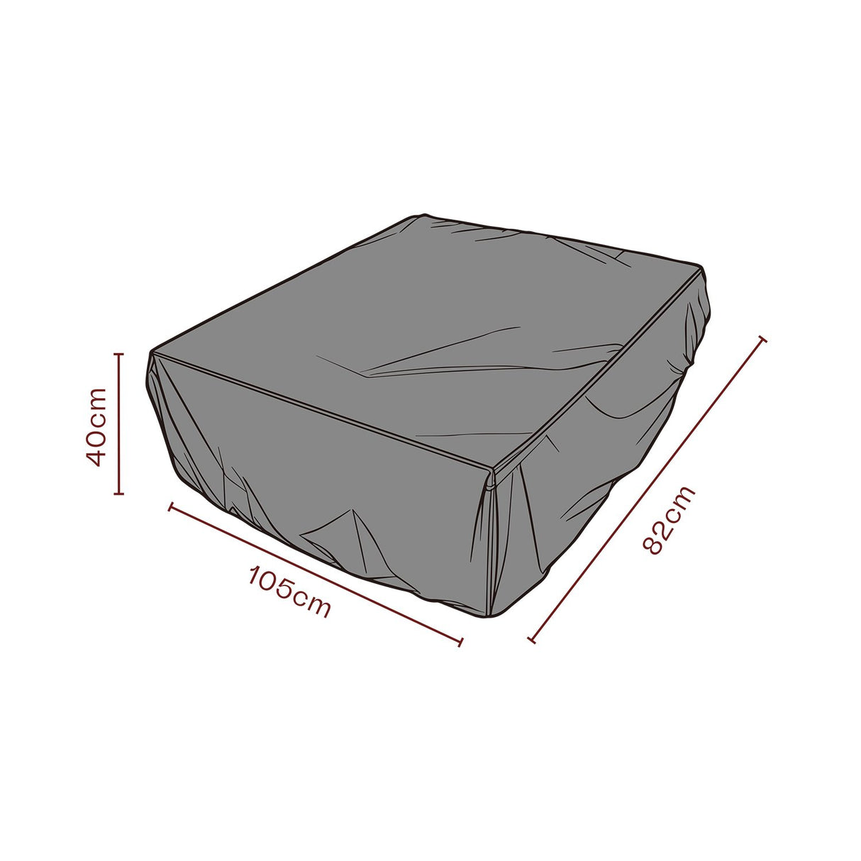 Möbelskydd till Ottoman 82x105x40 cm