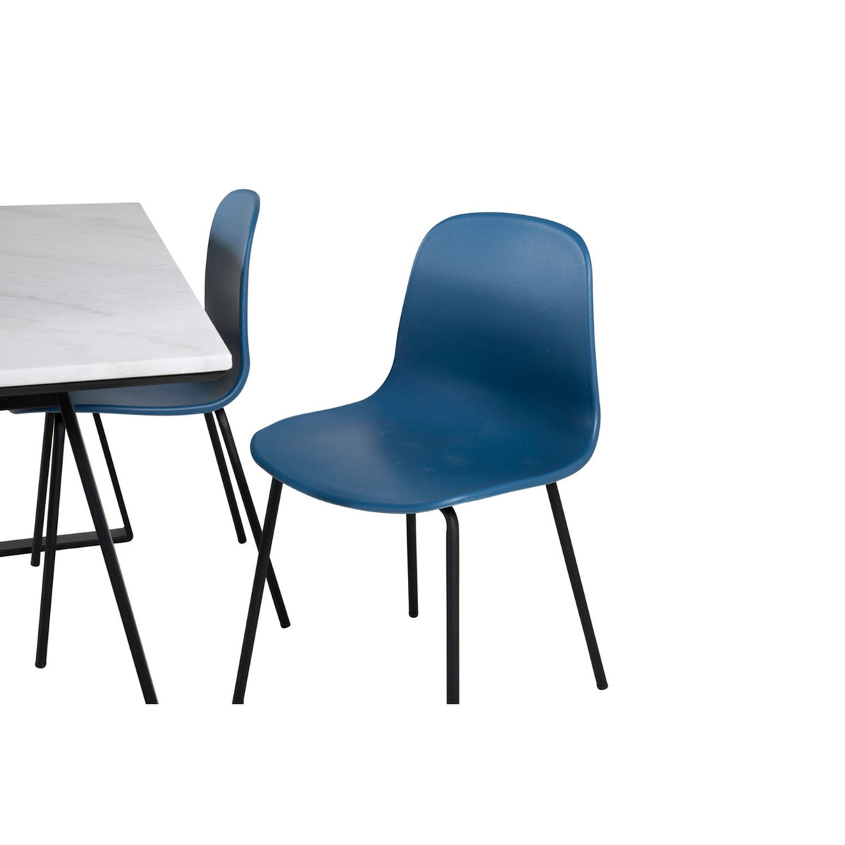 Estelle, Arctic Rektangulär matgrupp Svart,Blå, Svart, vit, 140 x 90