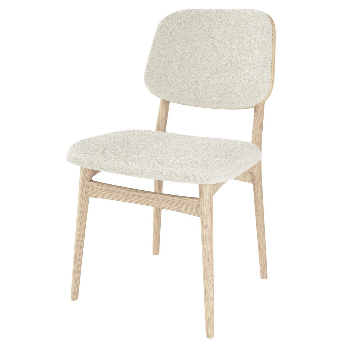 Carl Matstol Vitoljad Ek/Beige Tyg
