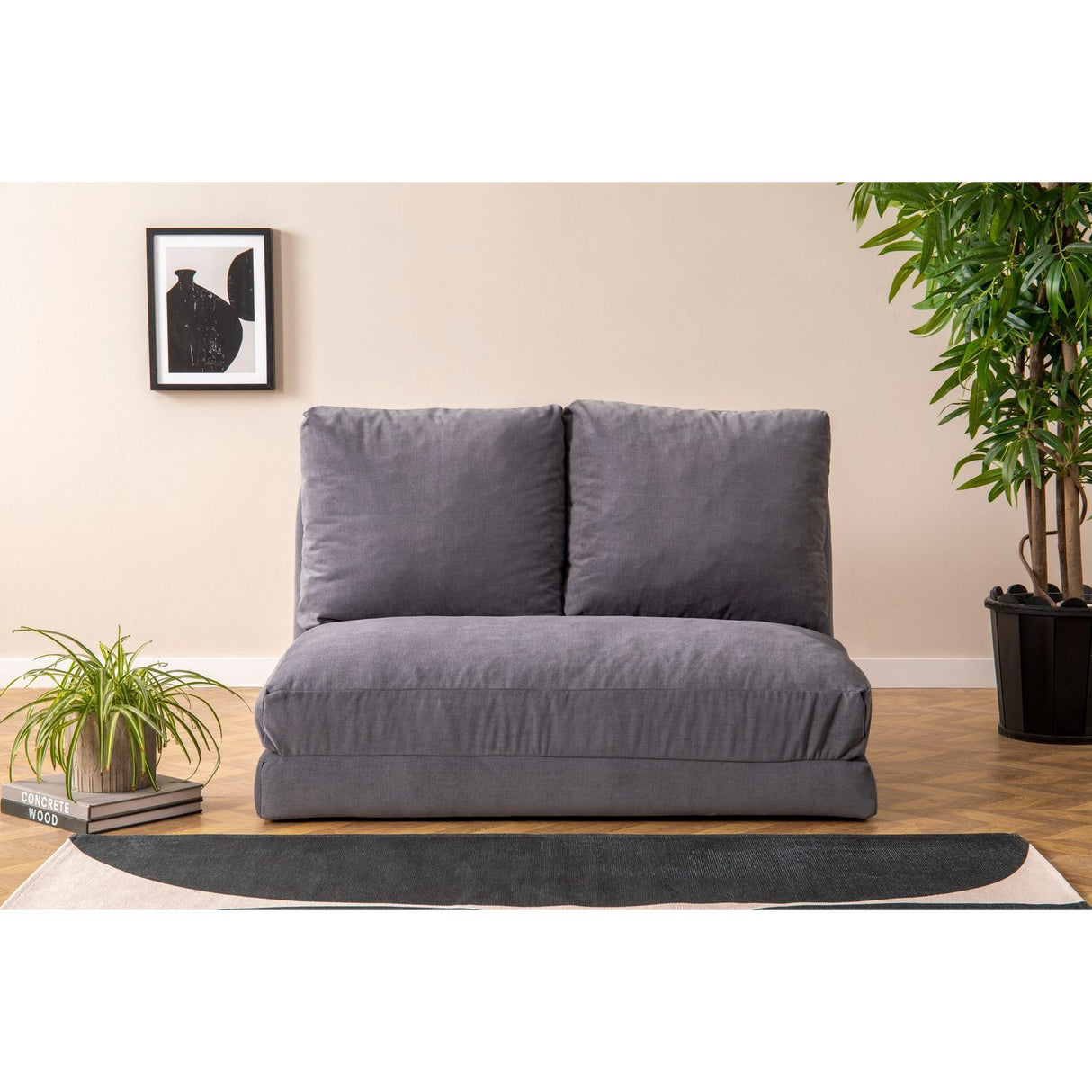 Malabo (32 x 127 x 120 cm) 2-sits bäddsoffa Grå