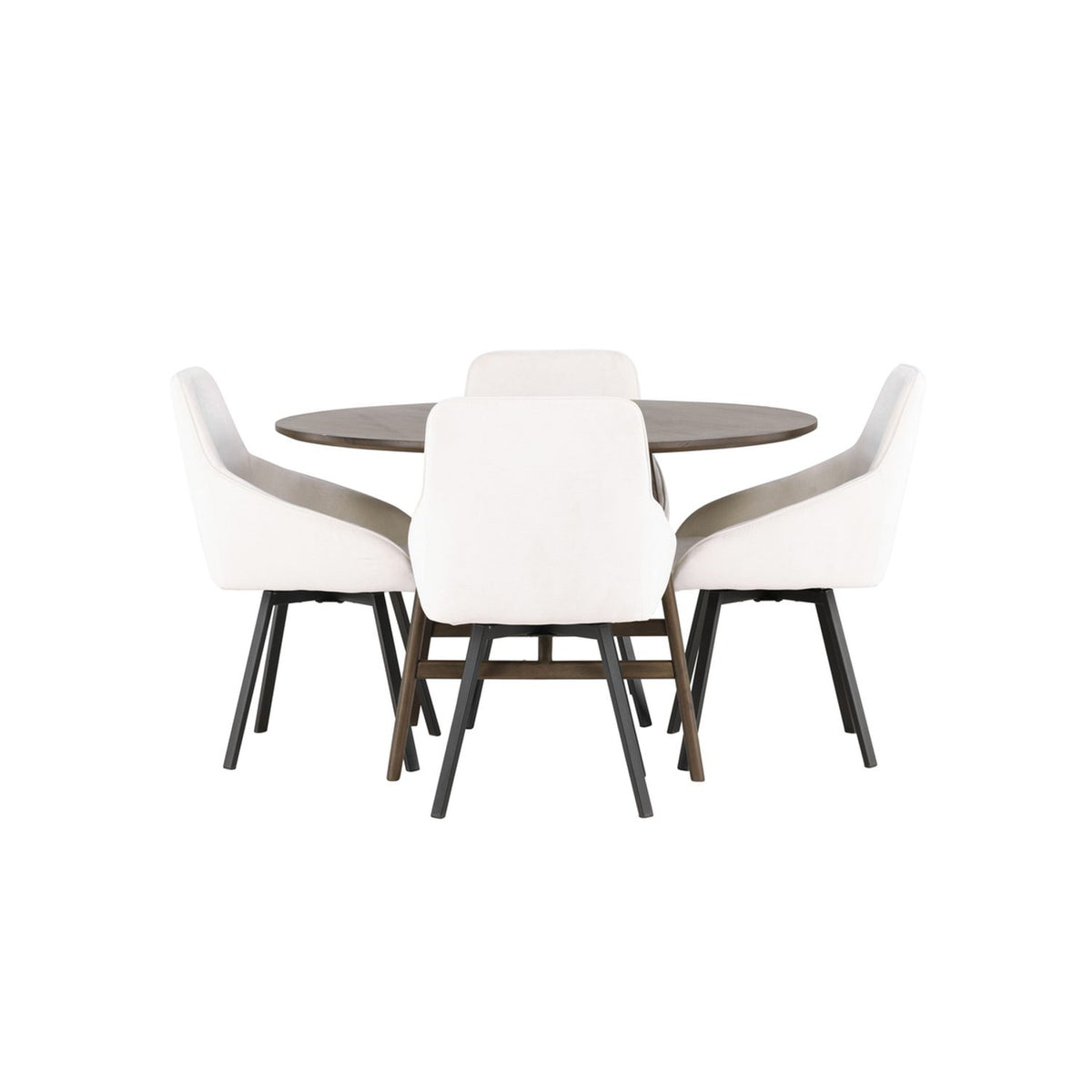 Kaseidon, Rosie Rund matgrupp Beige, svart, Mörkbrun, ⌀100