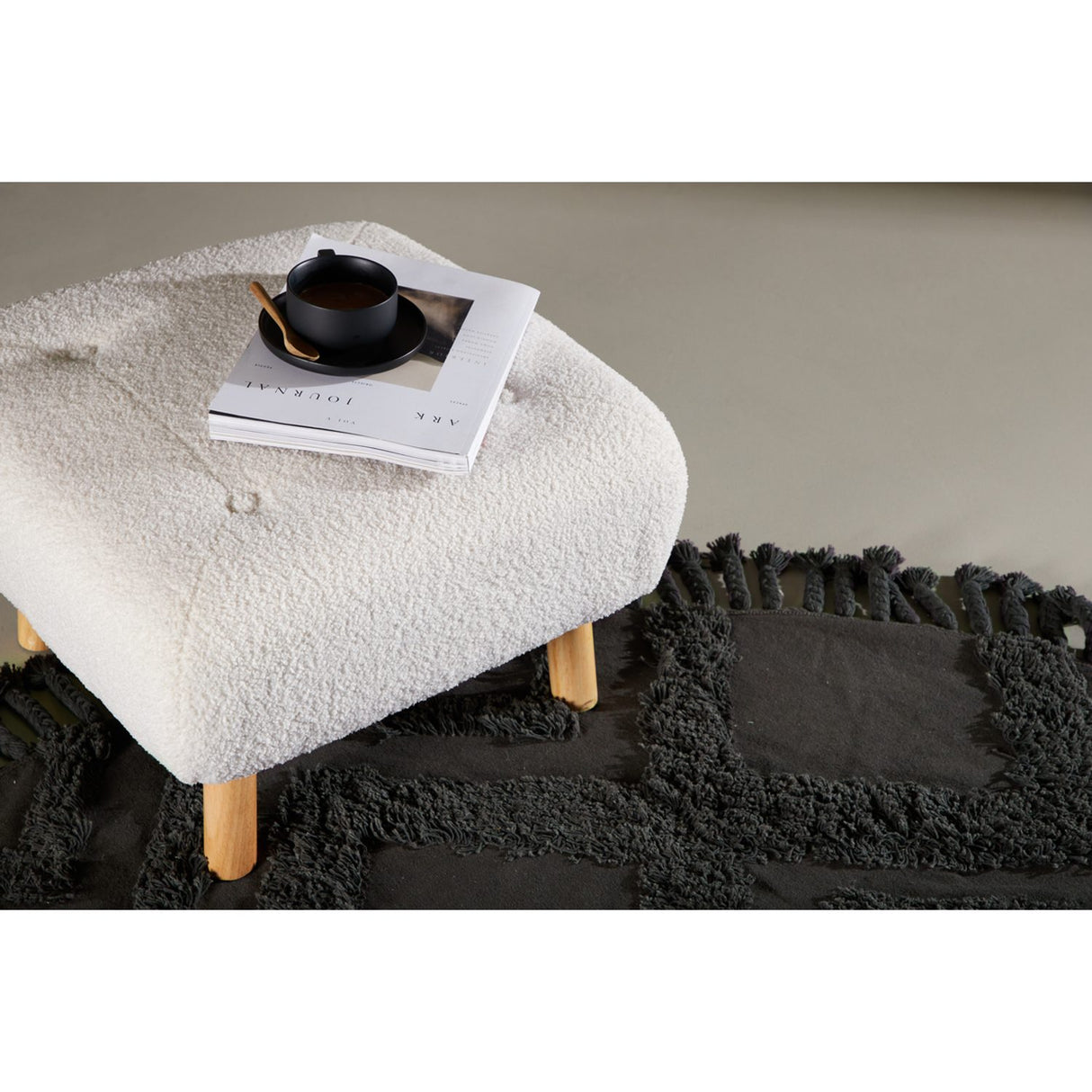 Salina Ottoman Vit, 60 x 60 x 28