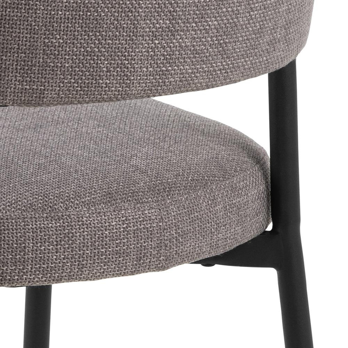 Kaley Matstol Basel tyg Gråbrun