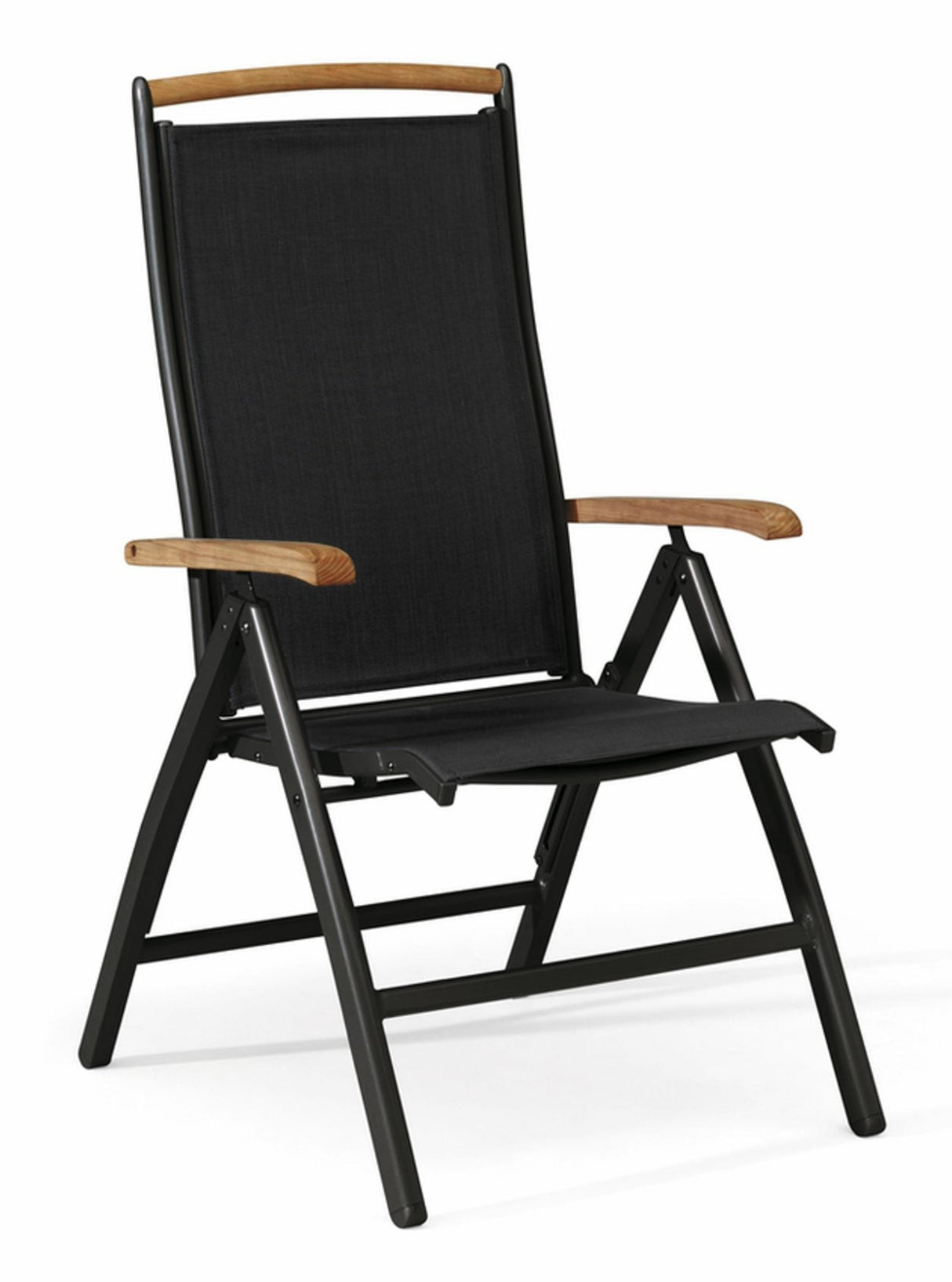 Nydala Positionsfåtölj Svart/Teak