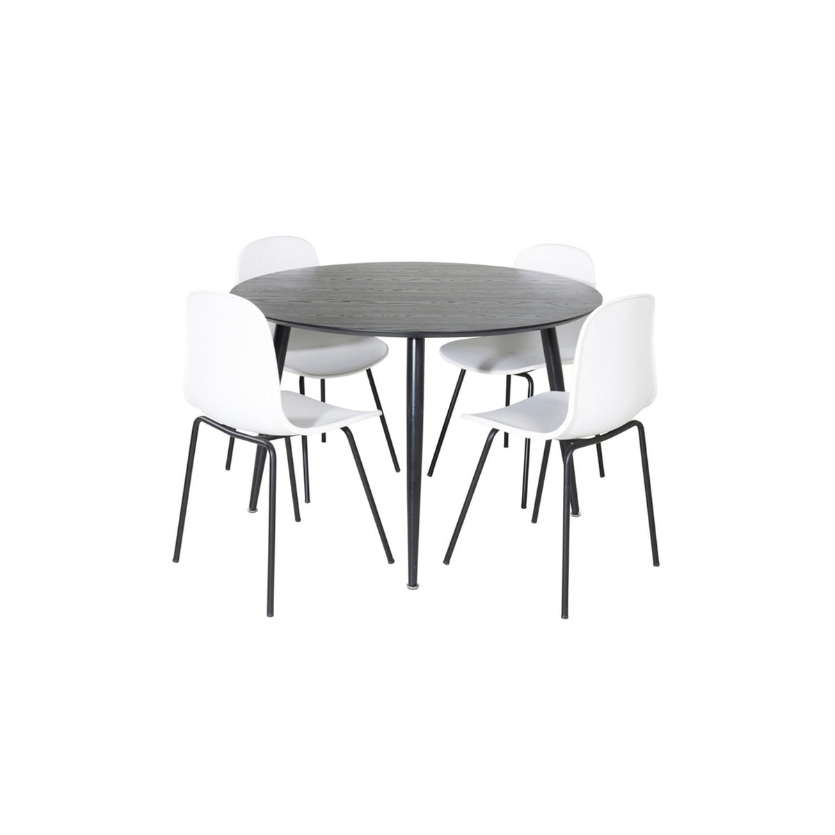 Dipp, Arctic Rund matgrupp Svart, vit, Svart, ⌀115