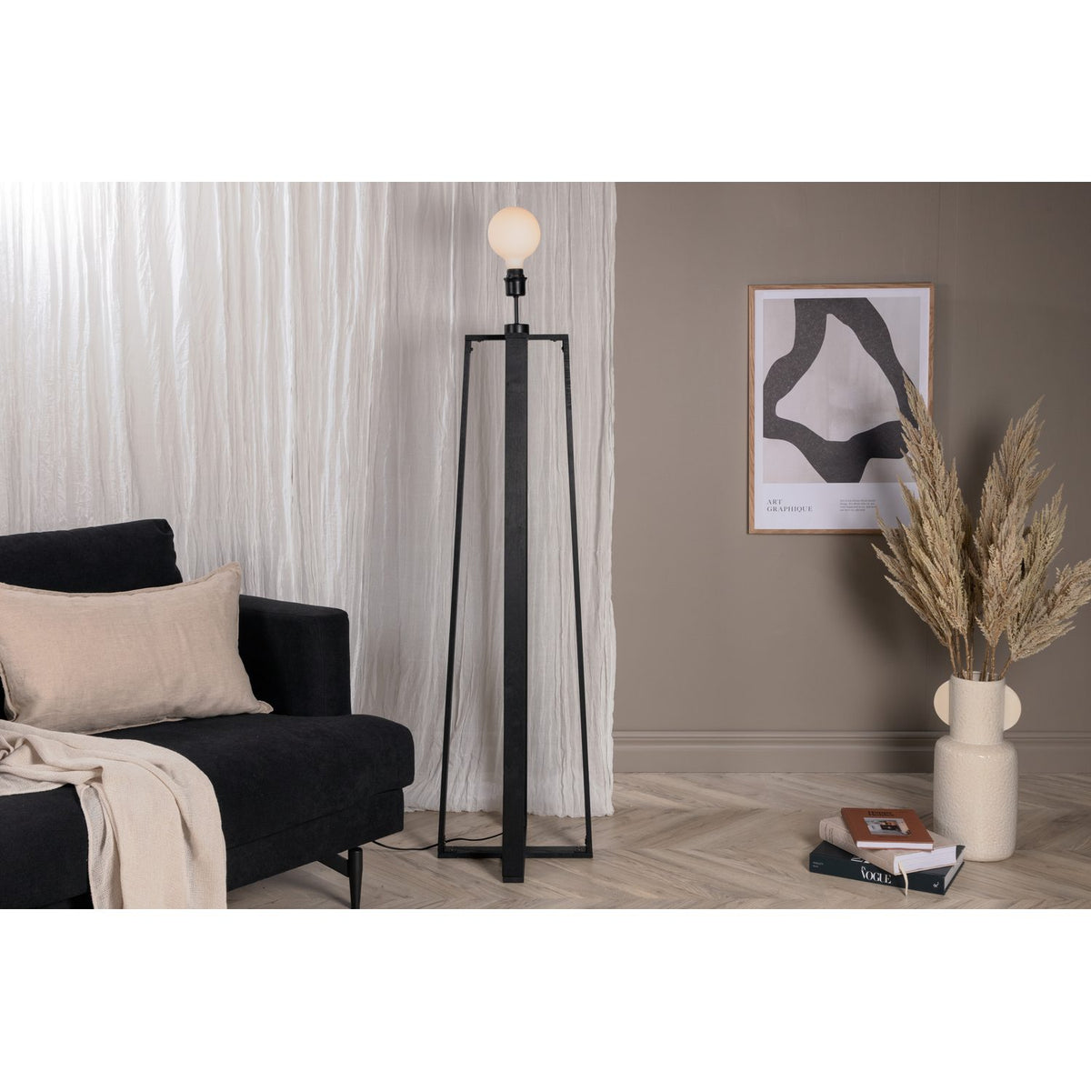 Avspark Golvlampa Svart