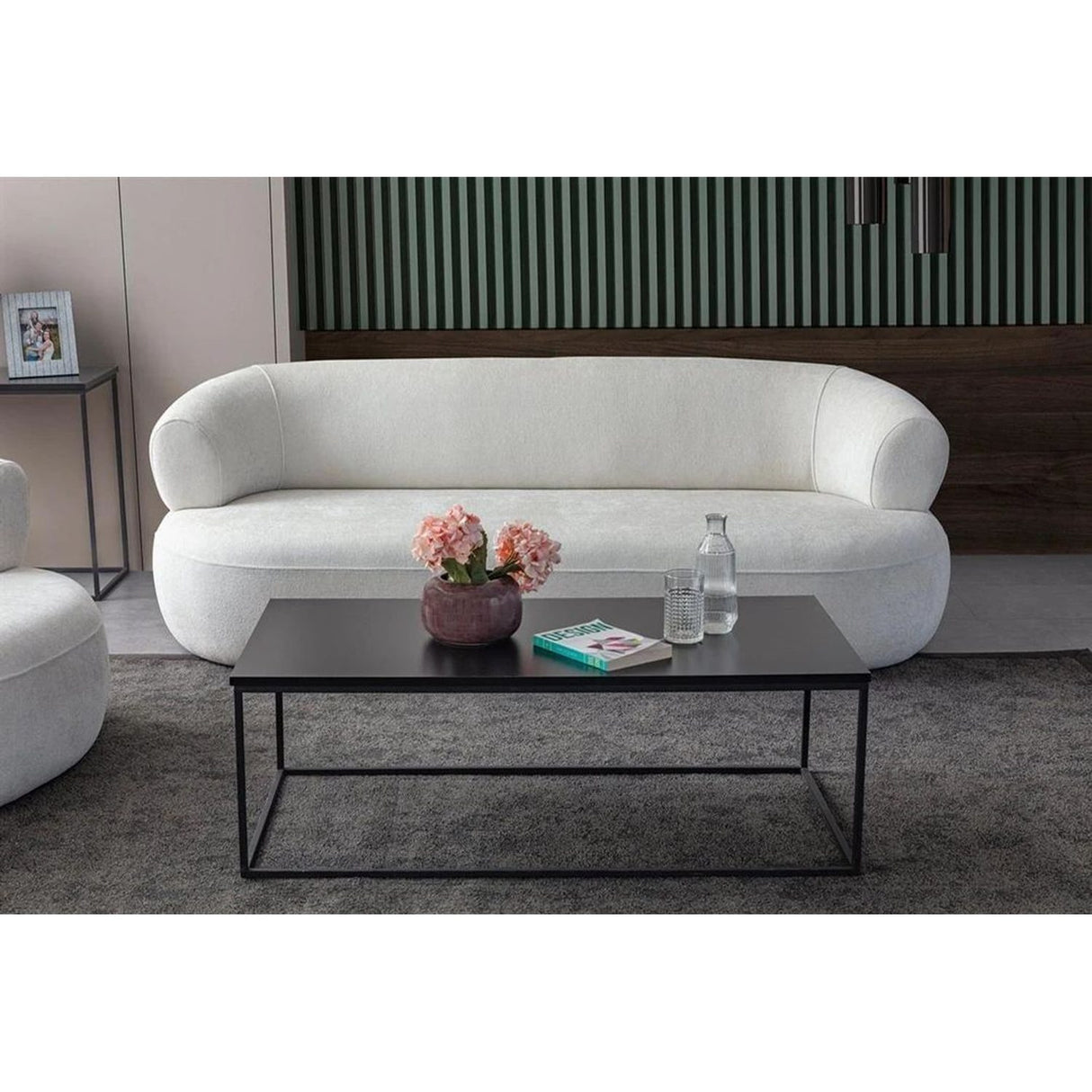 Quadra 3-sits soffa Vit
