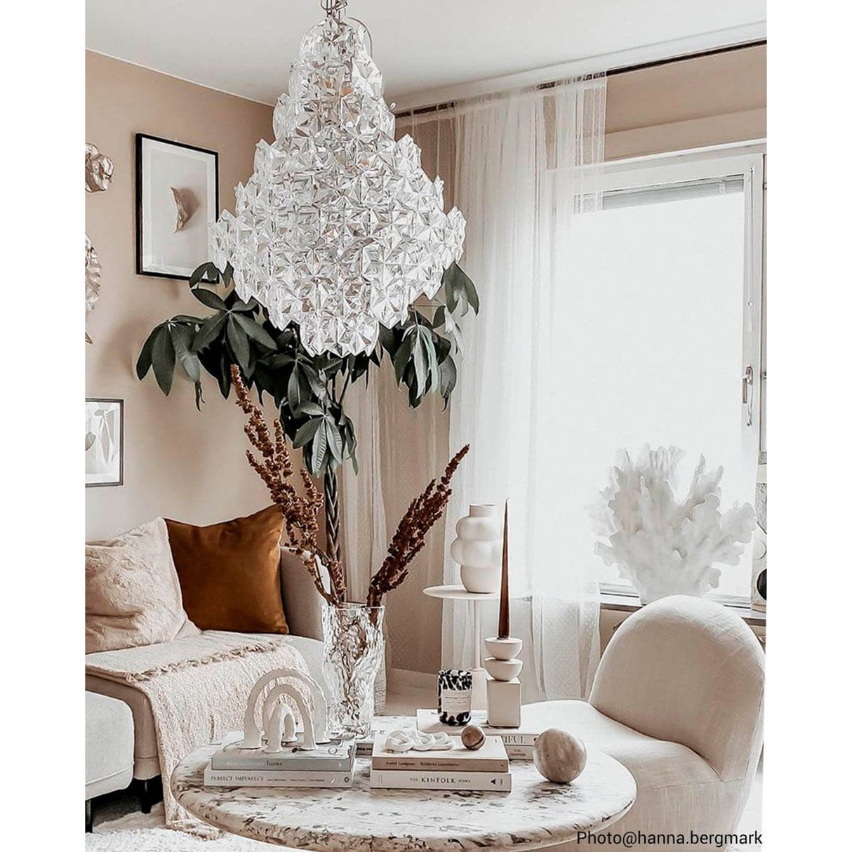 Monarque Grande Taklampa Krom