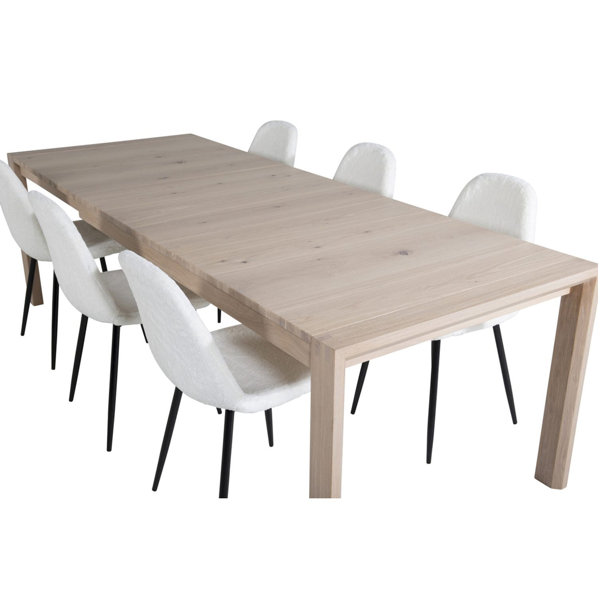 Slider, Polar Rektangulär matgrupp Svart, vit, Vitlaserad, 170 x 95