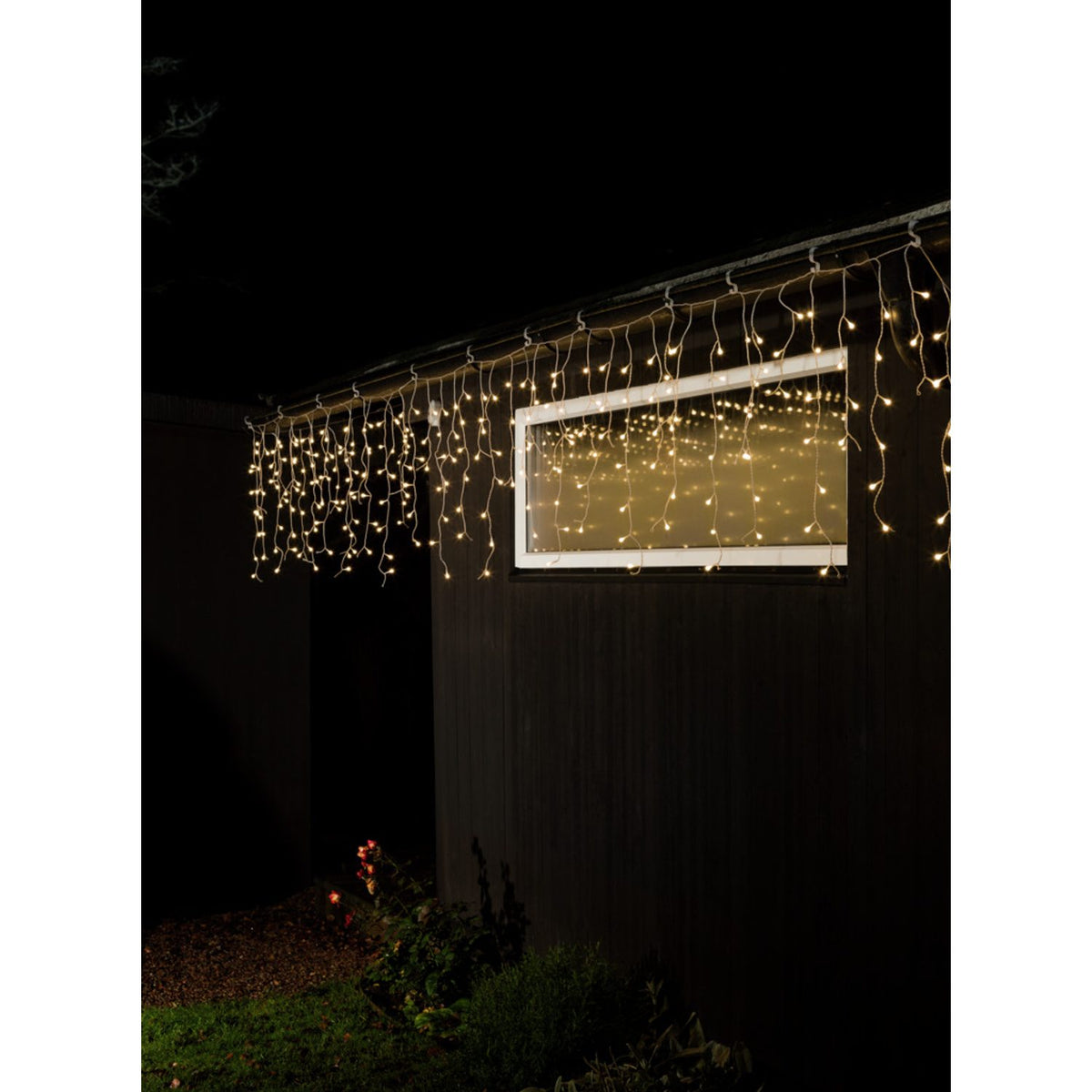Istapp Cherry LED transparent kabel 30V/IP44 Ljusslinga Ute 200 Lampor (5.07m), Varmvit