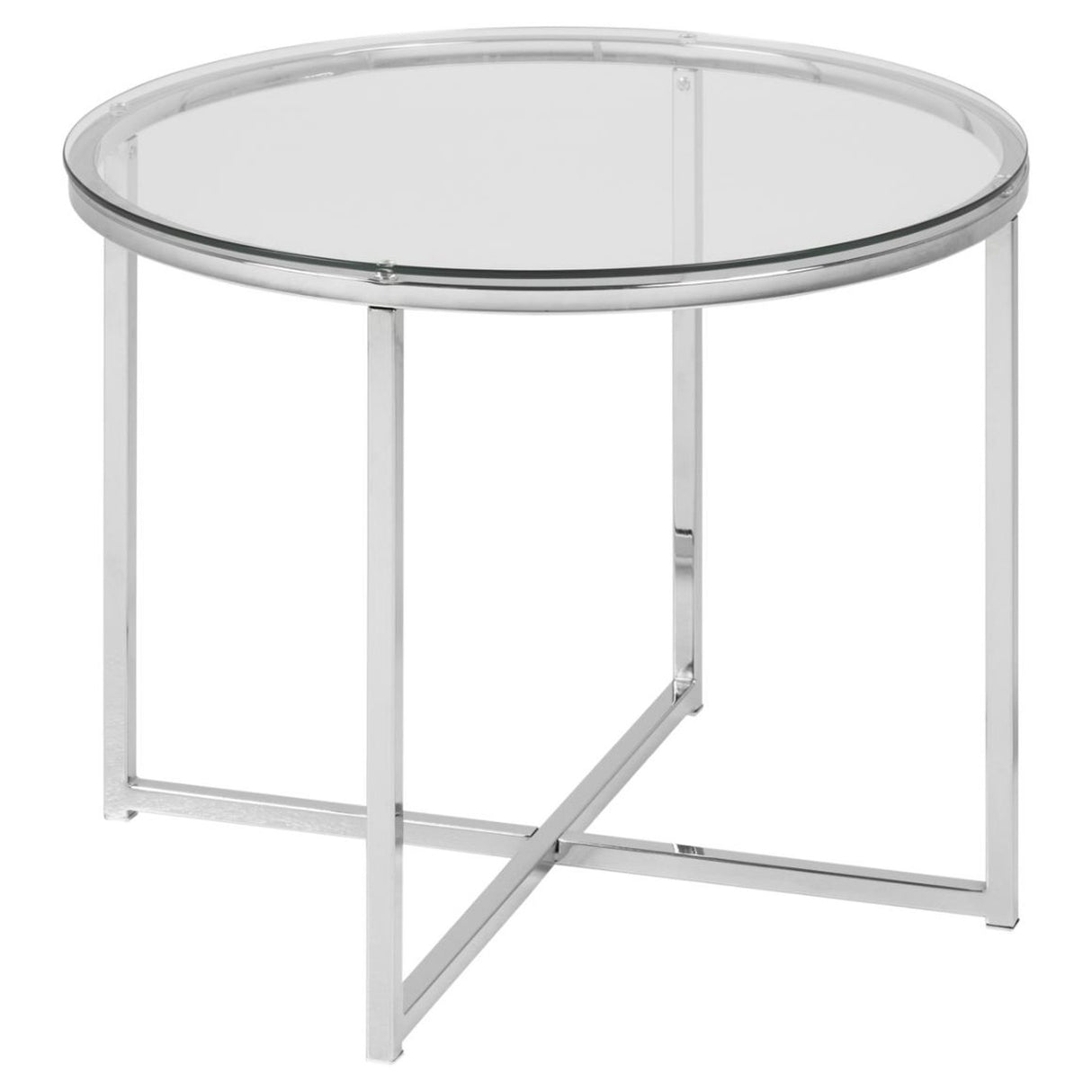 Cross Sidobord Rund 55 cm Krom