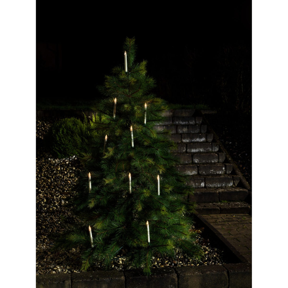 10 LED Varmvit med Fjärrkontroll Julgransbelysning