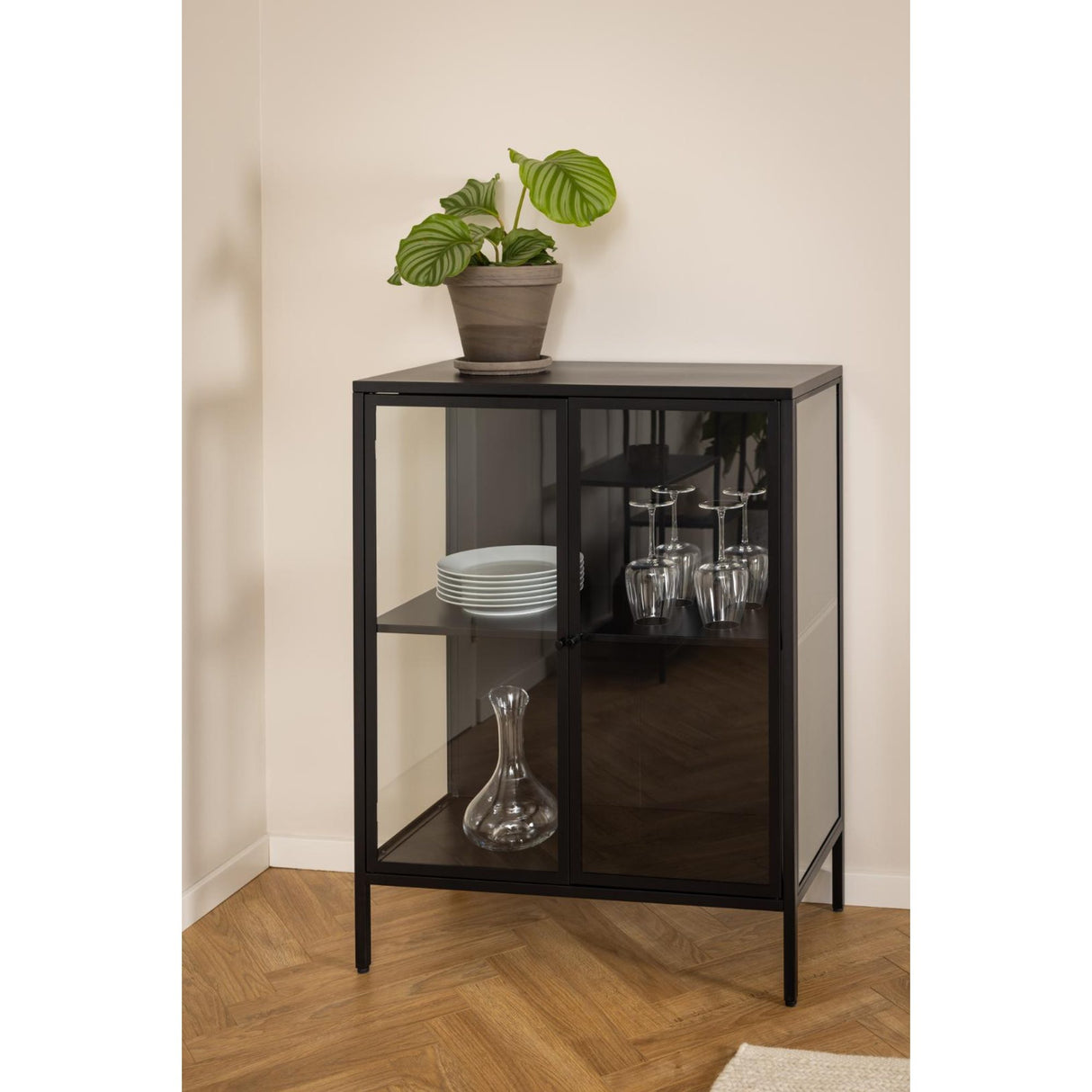 Travis Vitrinskåp 99x80x40 cm