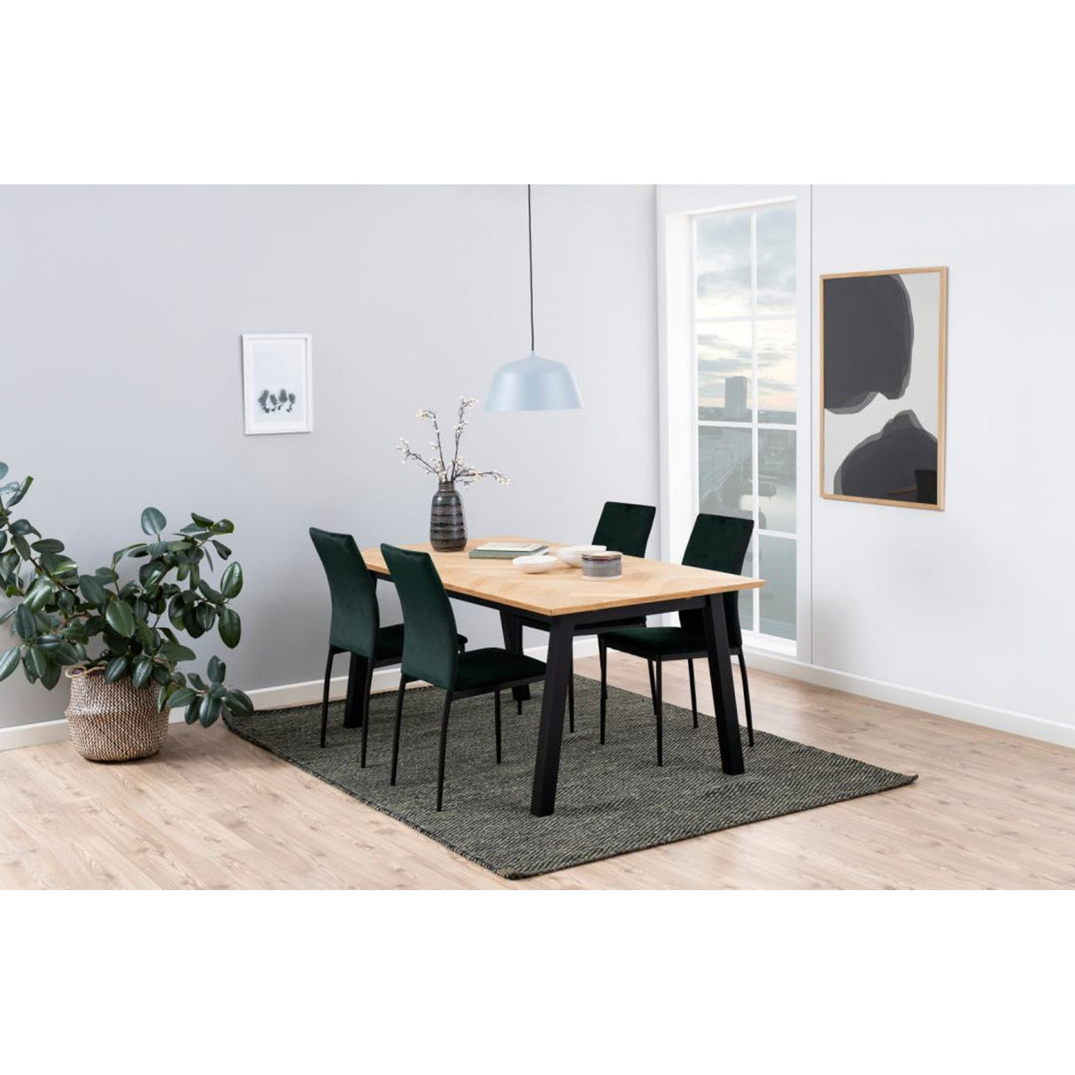 Denise Matstol Dublin tyg Mörkgrön