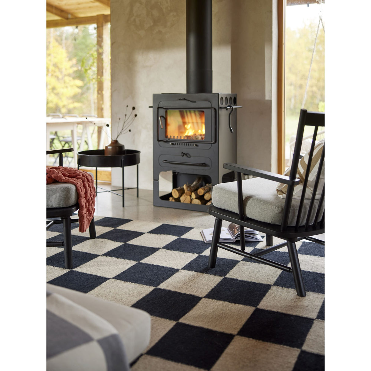 Square Matta Svart/Natur