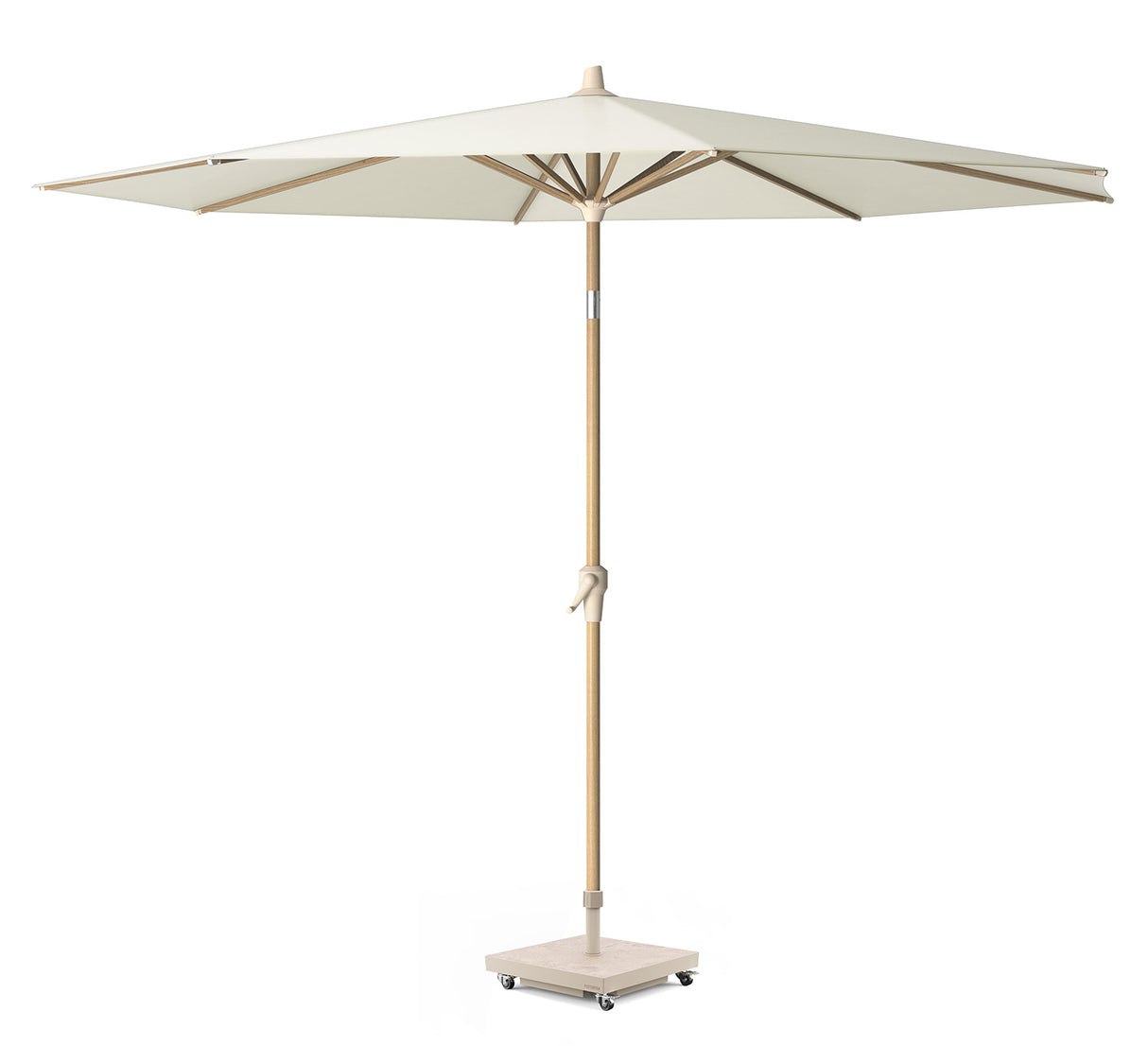 Riva Parasoll 250 cm Teak Look / Ecru