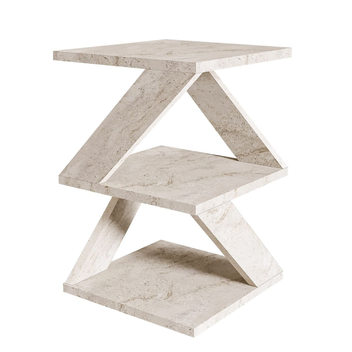 Albeni (29,6 x 54,2 x 29,6 cm) Travertin Sidobord