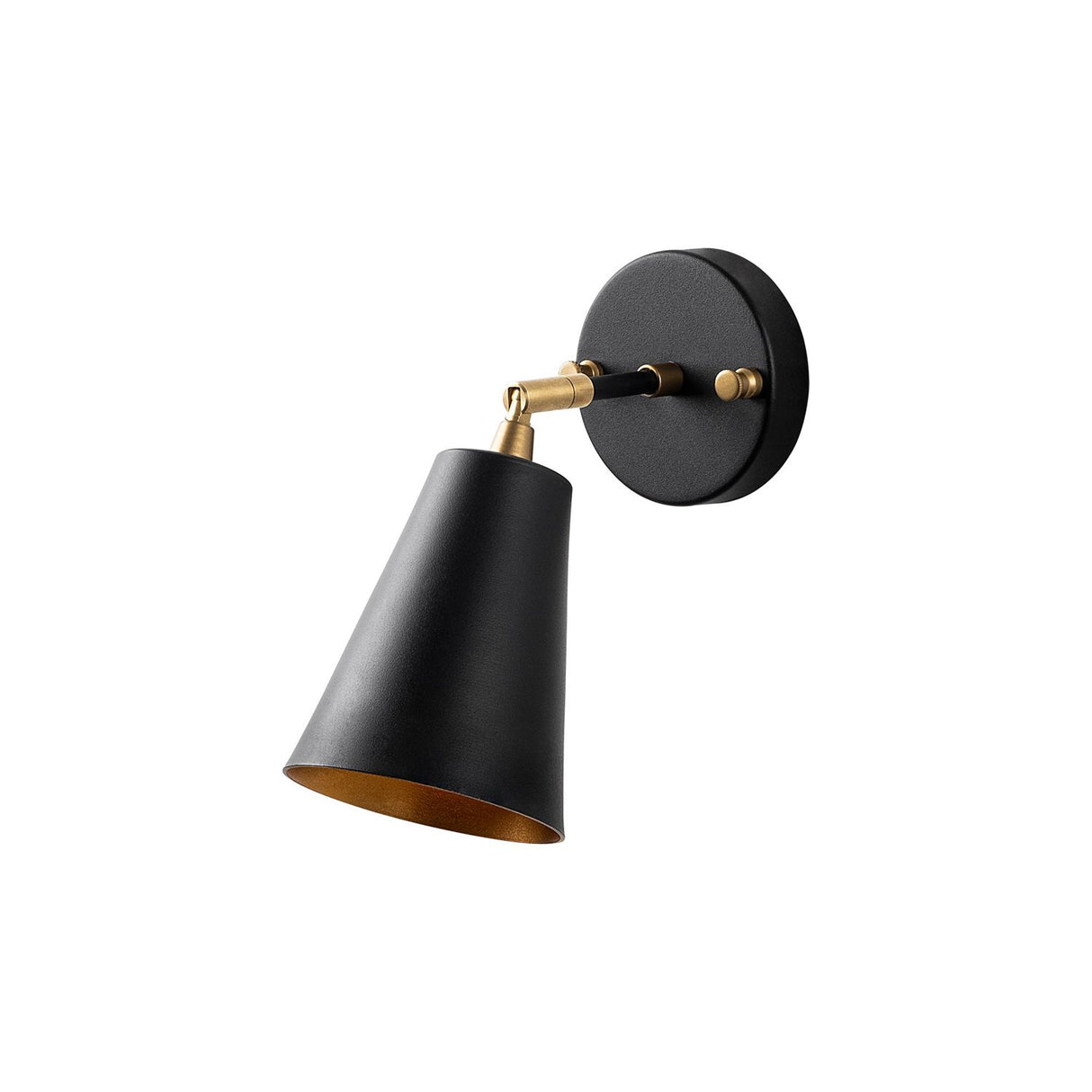 Evander Vägglampa Svart / Guld
