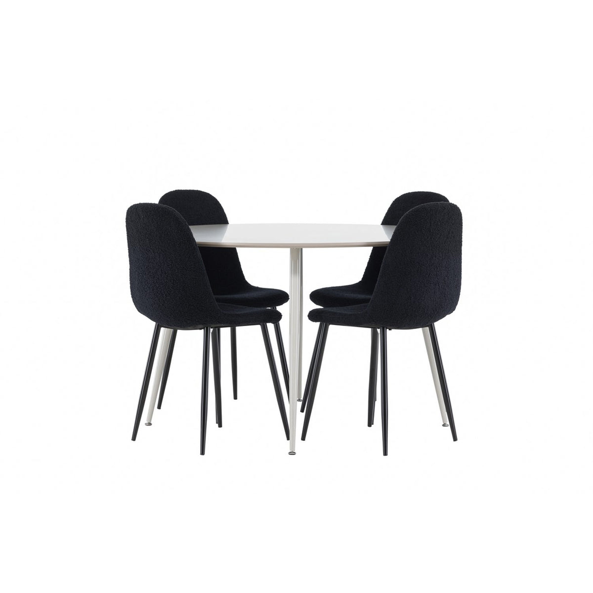 Plaza, Polar Rund matgrupp Svart, Beige, ⌀120