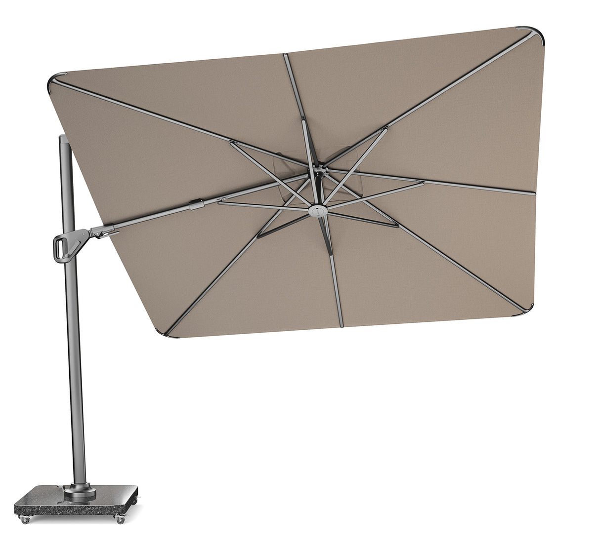 Nexus T2 Frihängande Parasoll 300x300 Anthracite / Havana