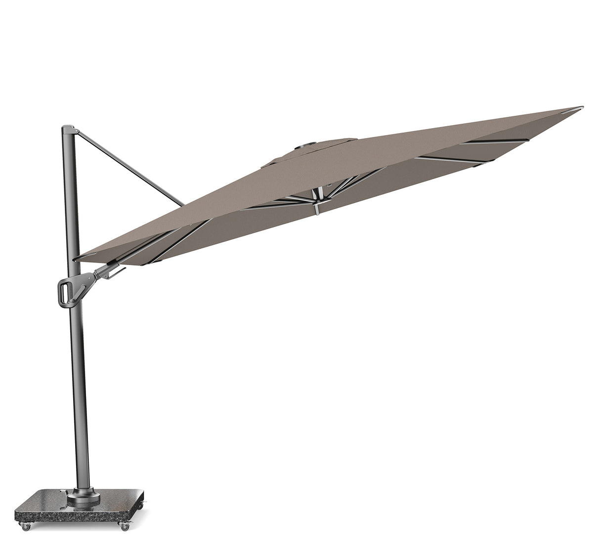 Nexus T2 Frihängande Parasoll 300x300 Anthracite / Havana