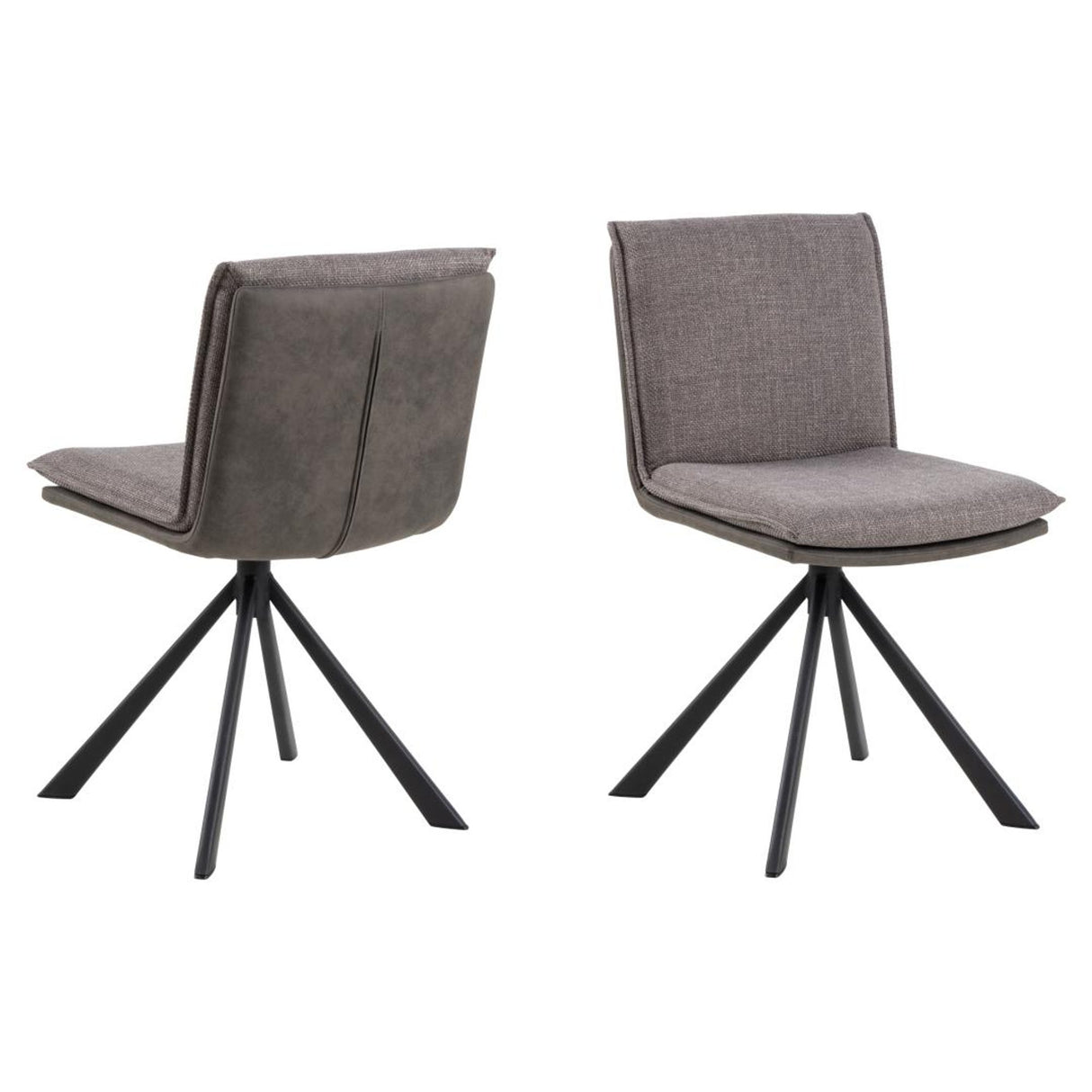 Cranston Matstol Basel tyg Ljusgrå-Brun