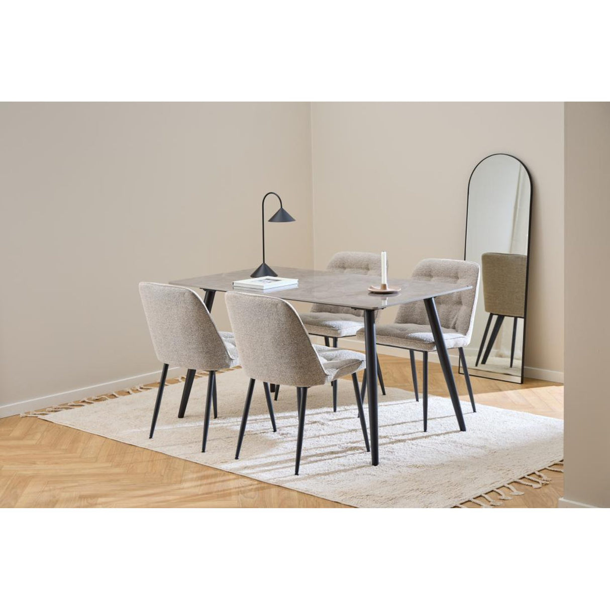 Toulon Matstol Monza tyg Beige