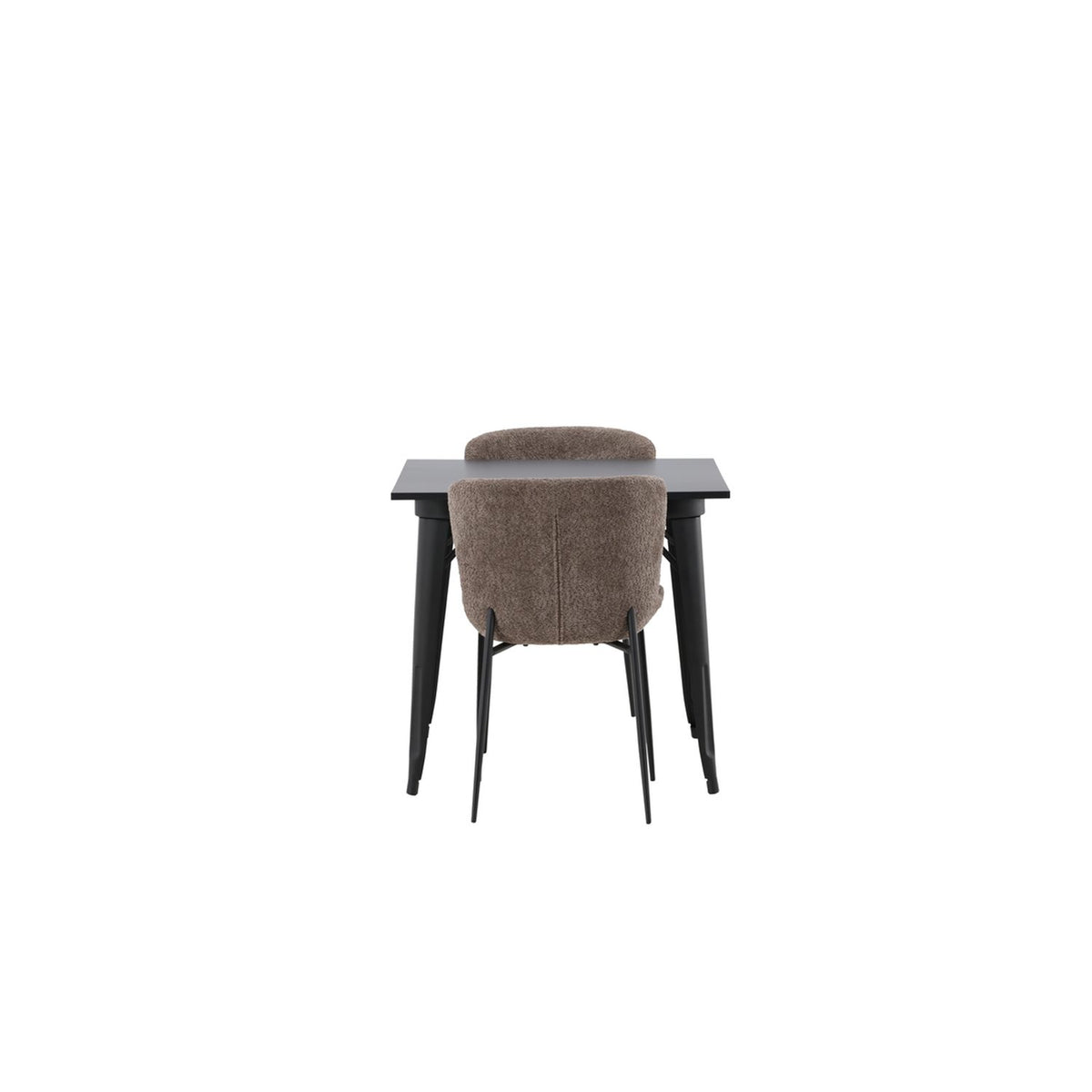 Tempe, Modesto Rektangulär matgrupp Svart,Brun, Svart, 80 x 80