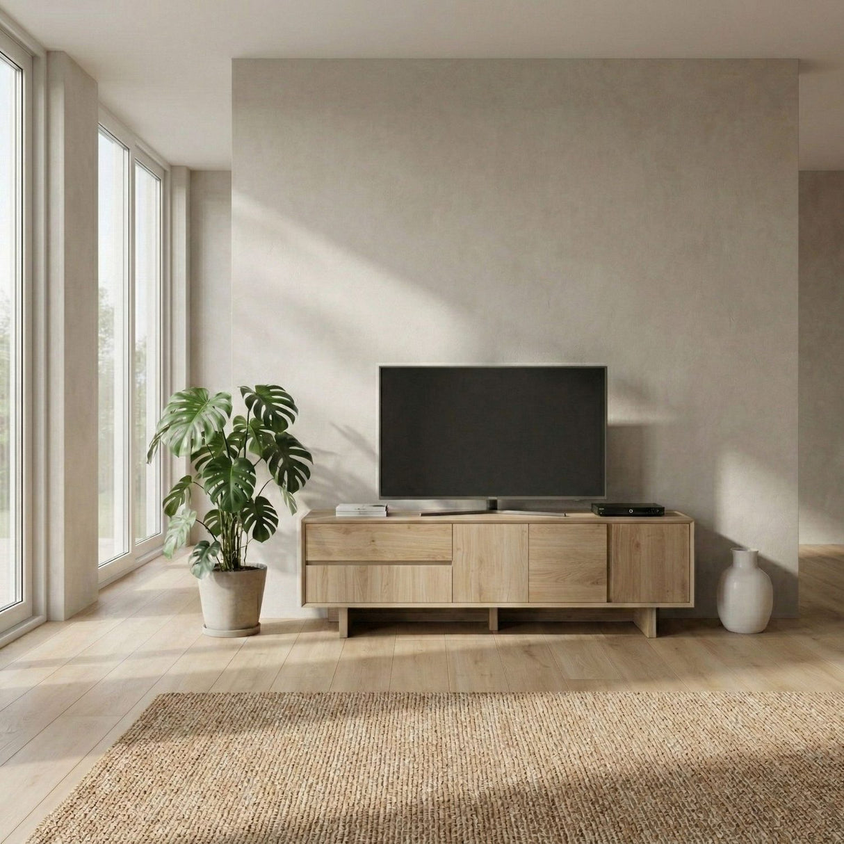 Carpi (180 x 55 x 45 cm) TV-bänk Naturlig ek
