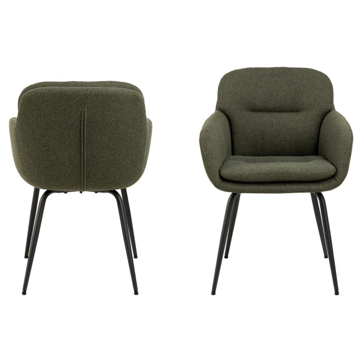 Charlize Karmstol Alea tyg Grön