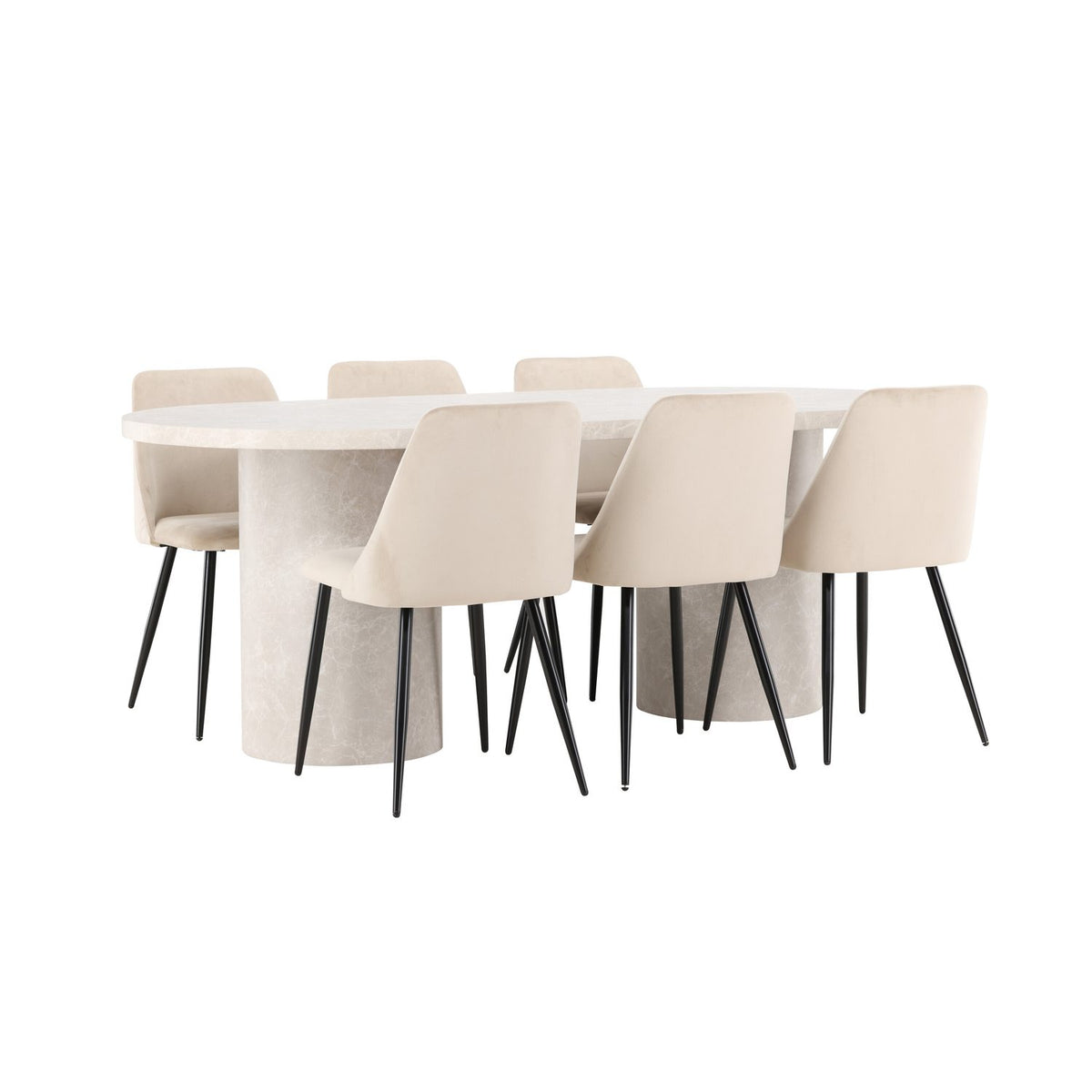 Narvik, Night Oval matgrupp Beige, Svart, Beige, 200 x 100