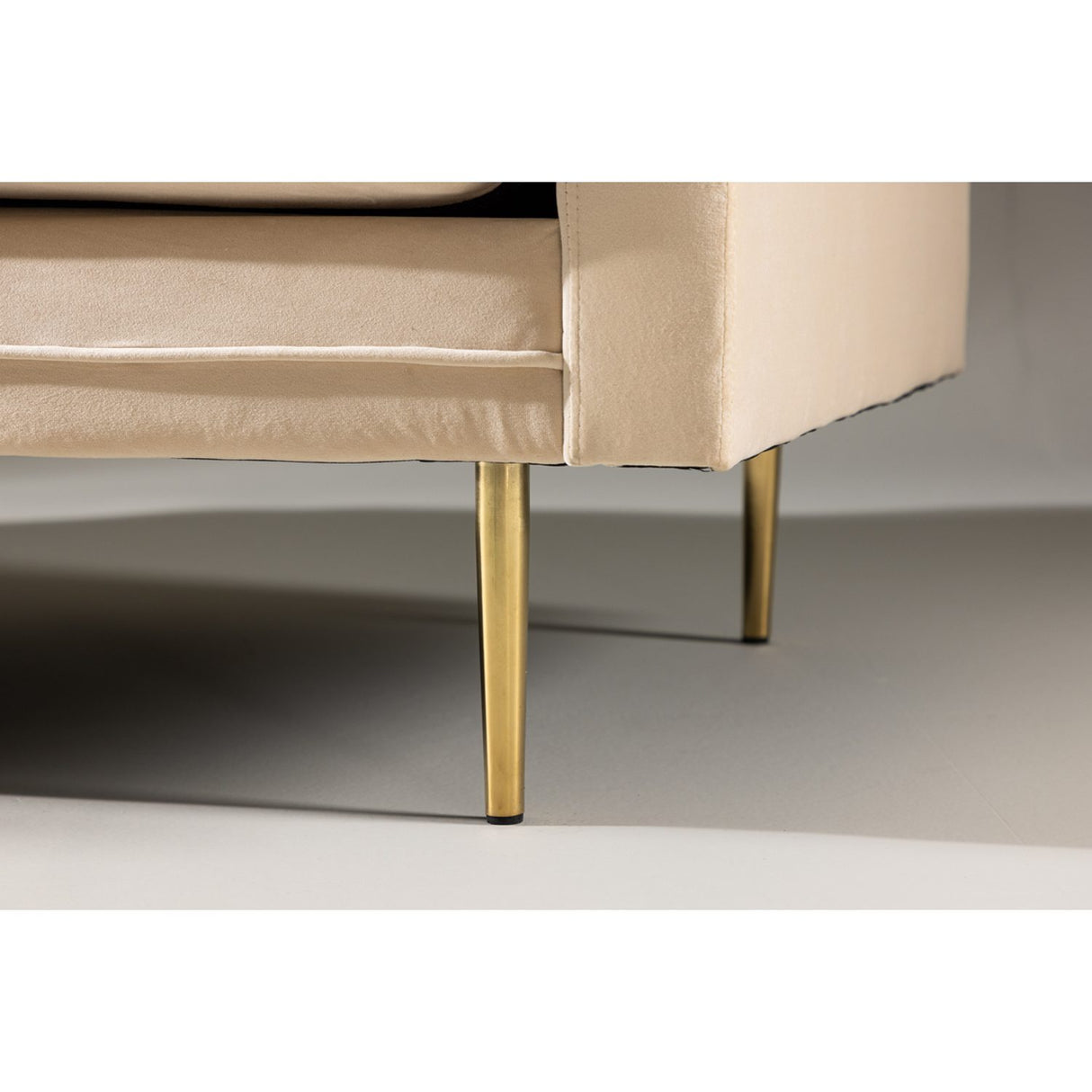 Boom 3-sitssoffa Beige, Polyestersammet