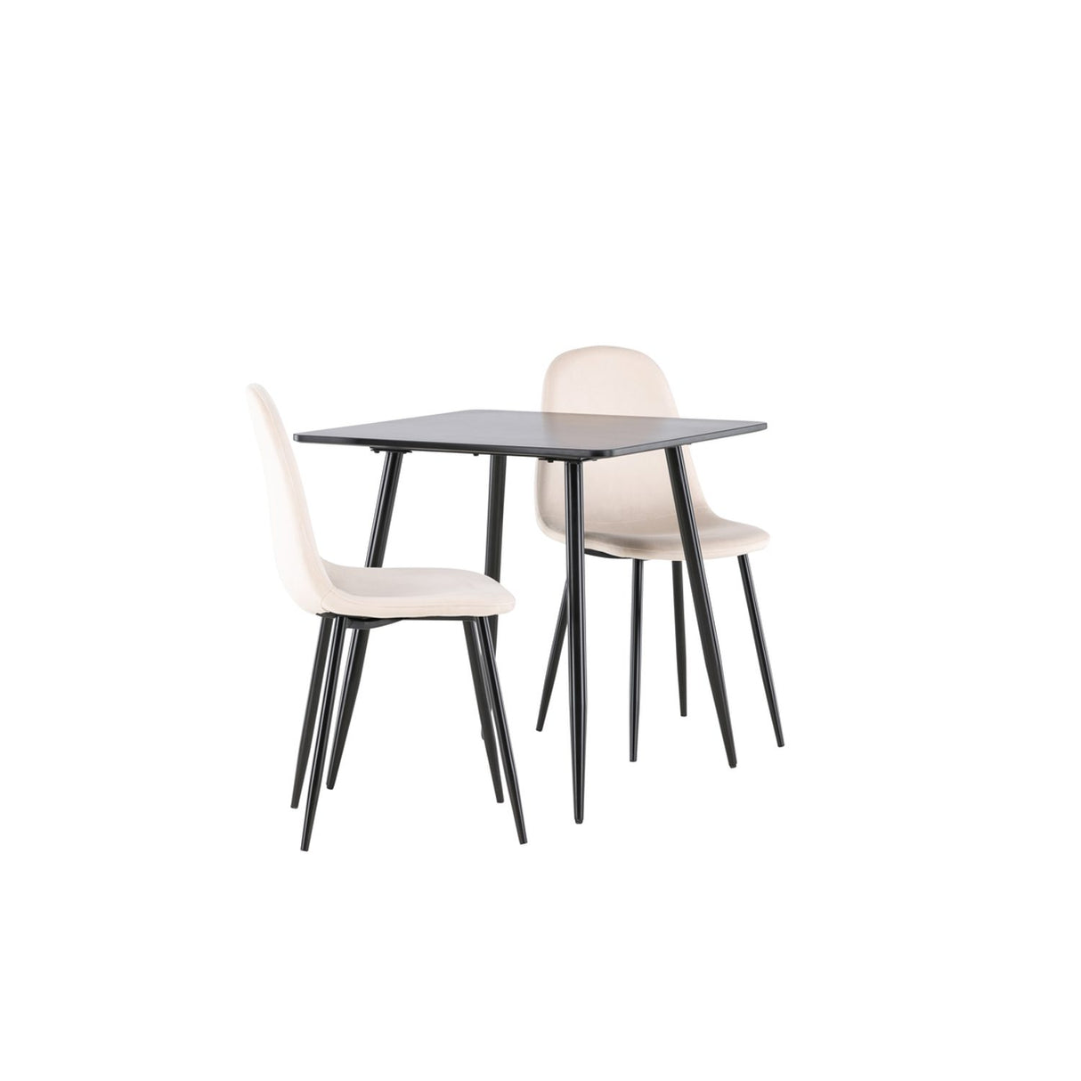 Polar, Polar Rektangulär matgrupp Beige, svart, Svart, 75 x 75