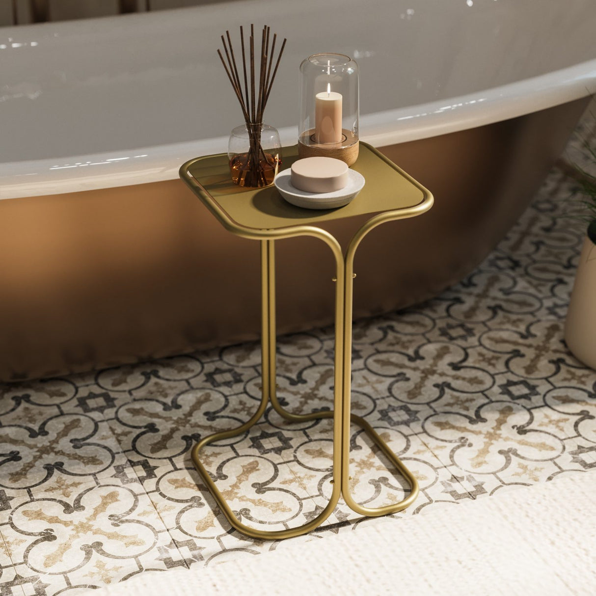 Riga (30 x 52 x 30 cm) Soffbord Guld