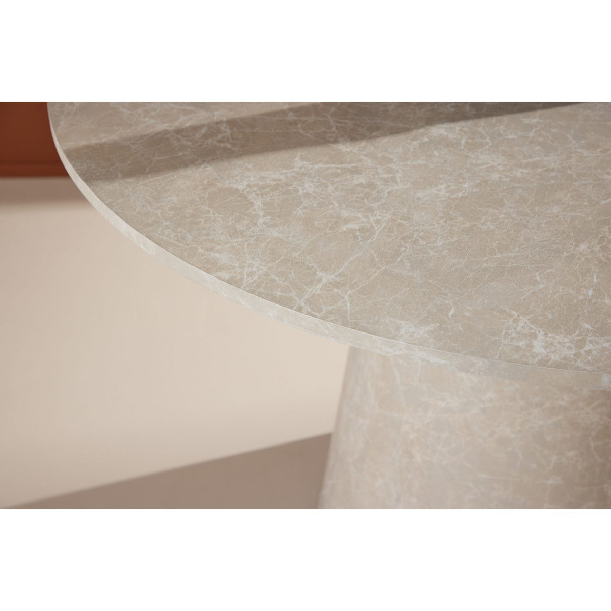 Lanzo Runt matbord Beige