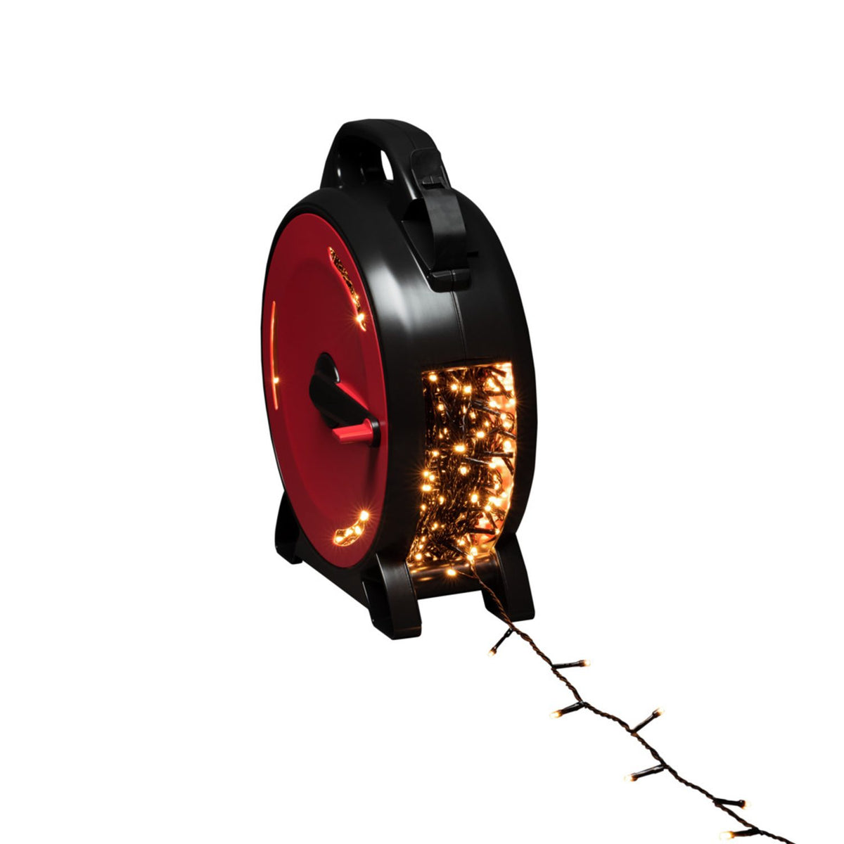 med Sladdvinda LED Svart Soft-cable Ljusslinga Ute 69.93m, Amber