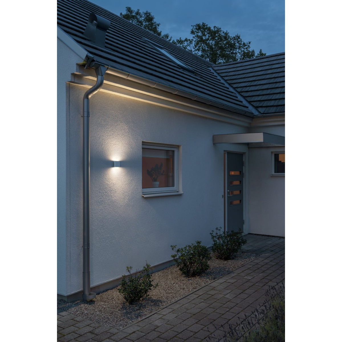 Chieri HP-LED 2x3W Vägglampa Ute Vit