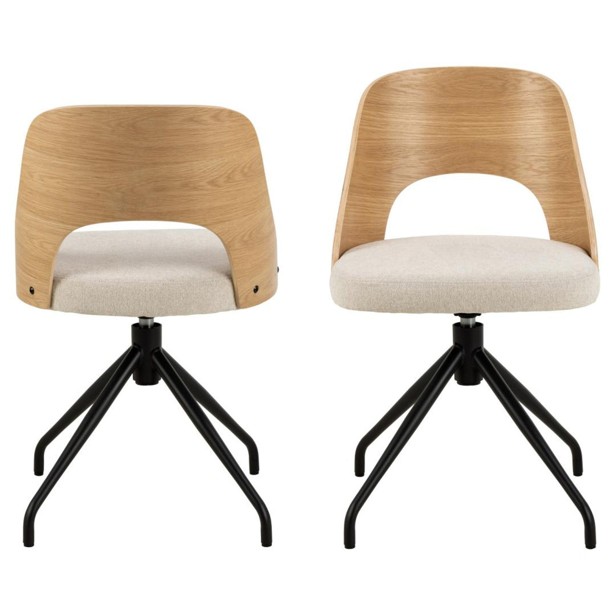 Dina Matstol vrid-funktion Ek/Beige