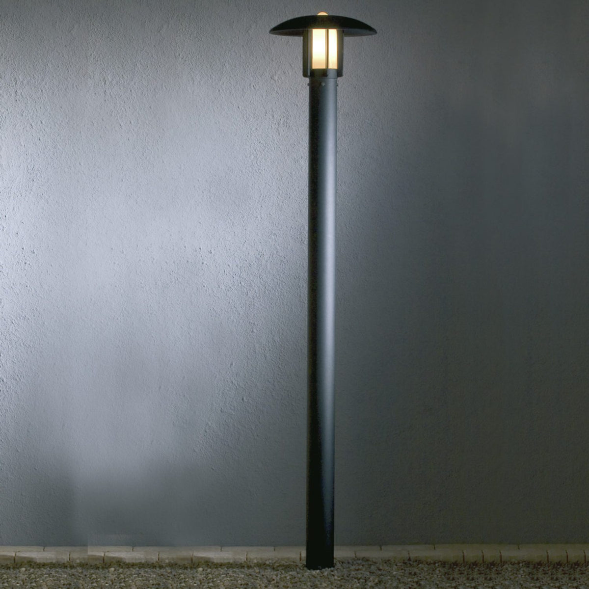 Heimdal 2m E27 Lyktstolpe Svart/Opal