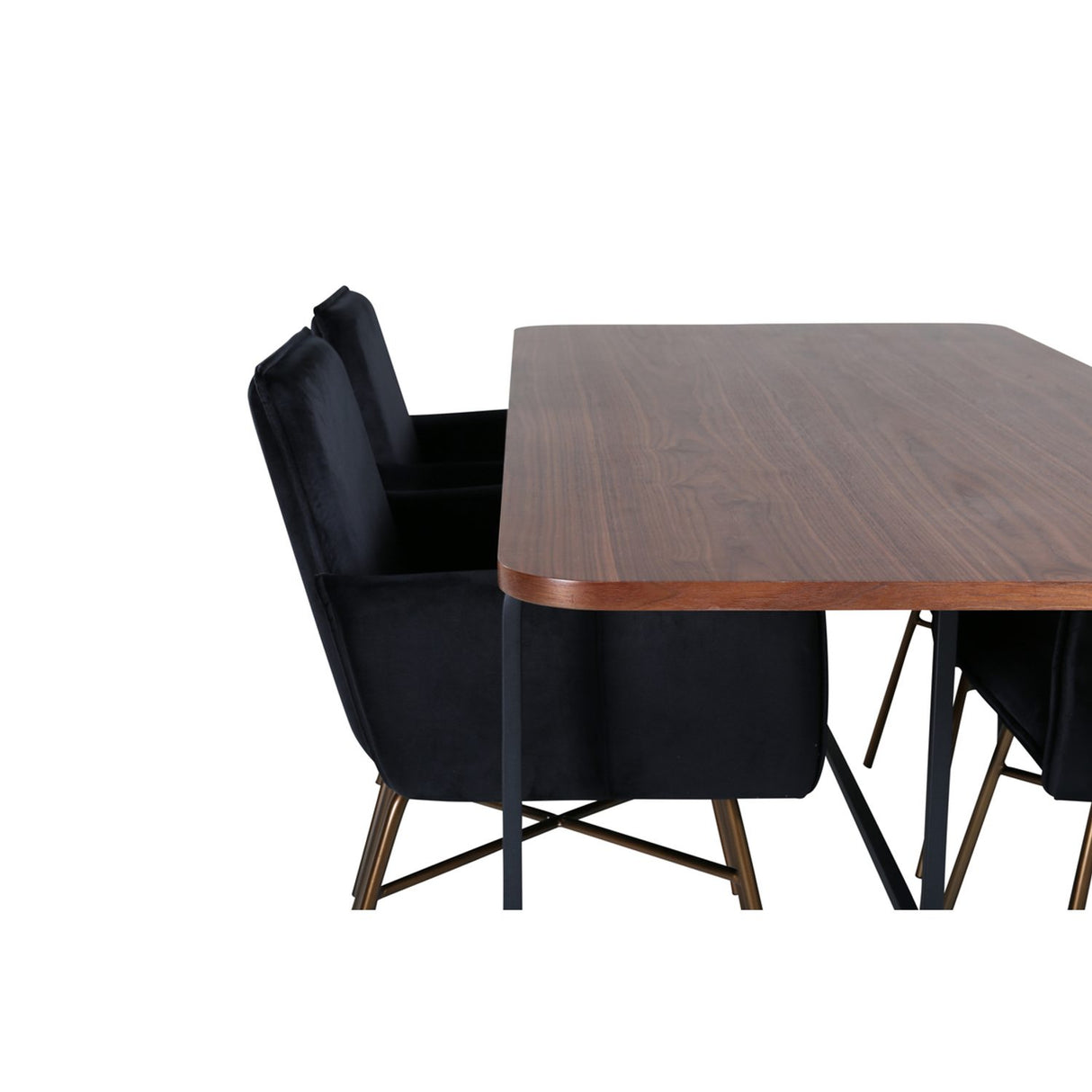 Uno, Petra Rektangulär matgrupp Svart,Koppar, Svart,Natur, 200 x 90