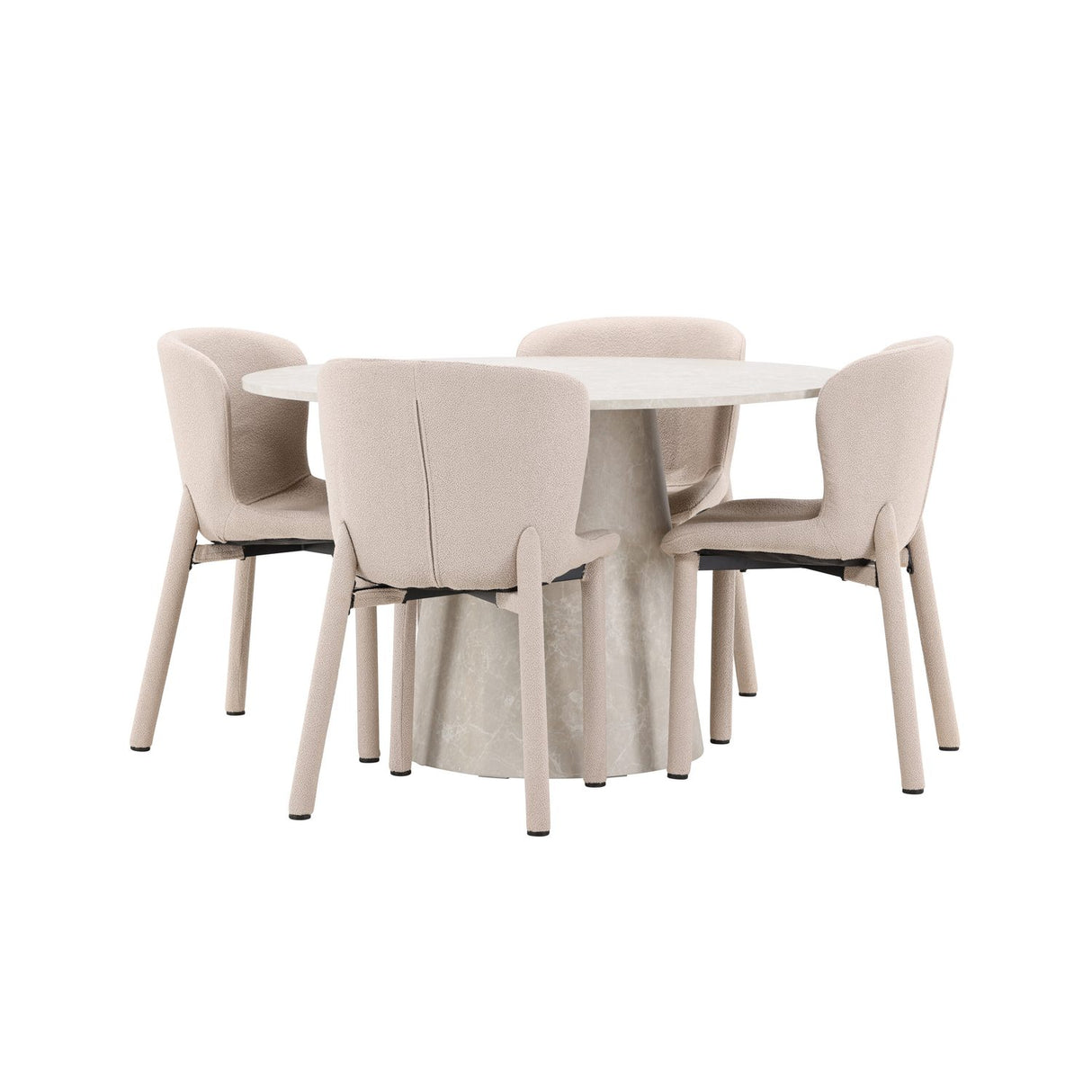 Lanzo, Astoria Runt matgrupp Beige, Beige, 4st