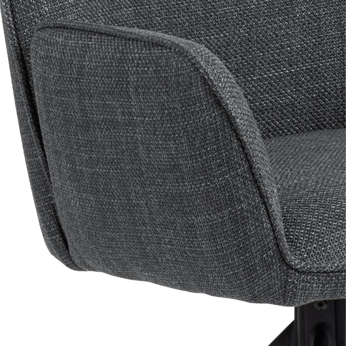 Bayonne Karmstol Basel tyg Mörkgrå