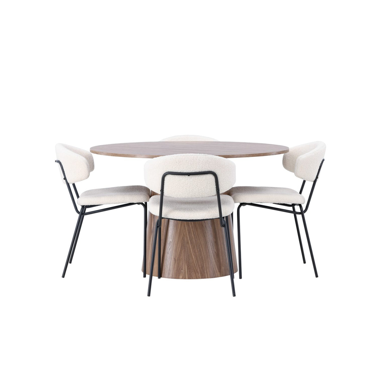 Lanzo, Chico Rund matgrupp Vit, Natur, 4st