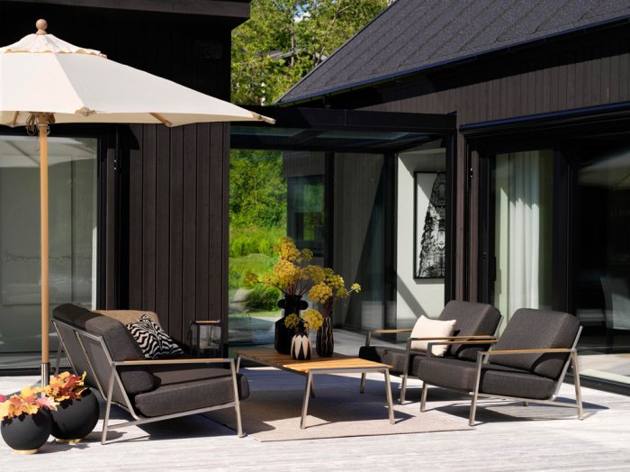 Parma Träparasoll Ø 3,5 m Trä/Taupe