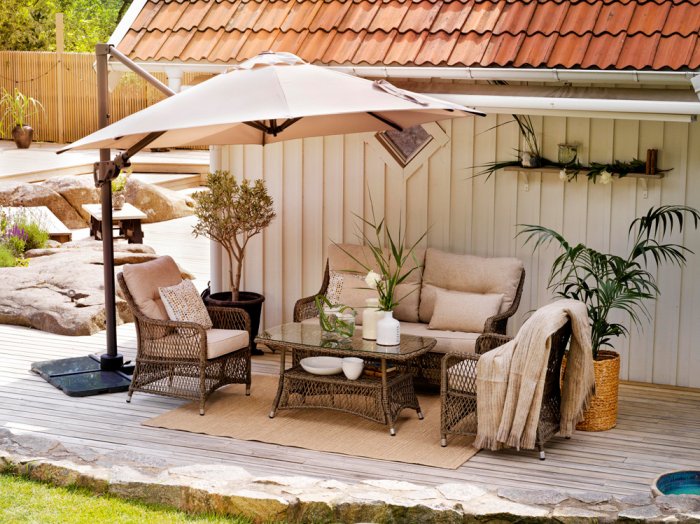 Averio Utomhusmatta Beige